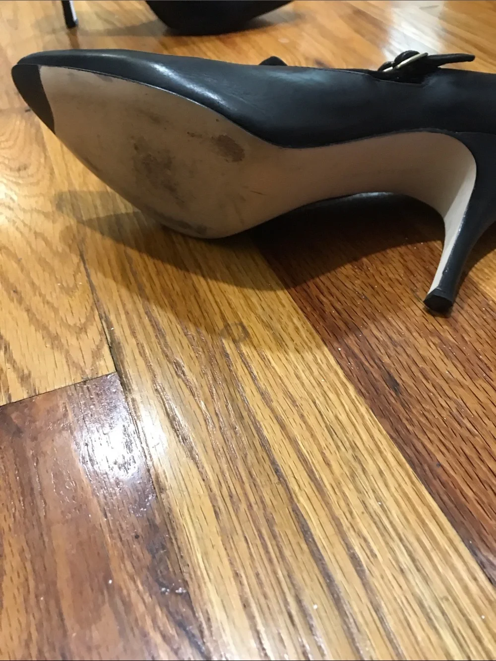 BR Black Suede and Leather Pumps
